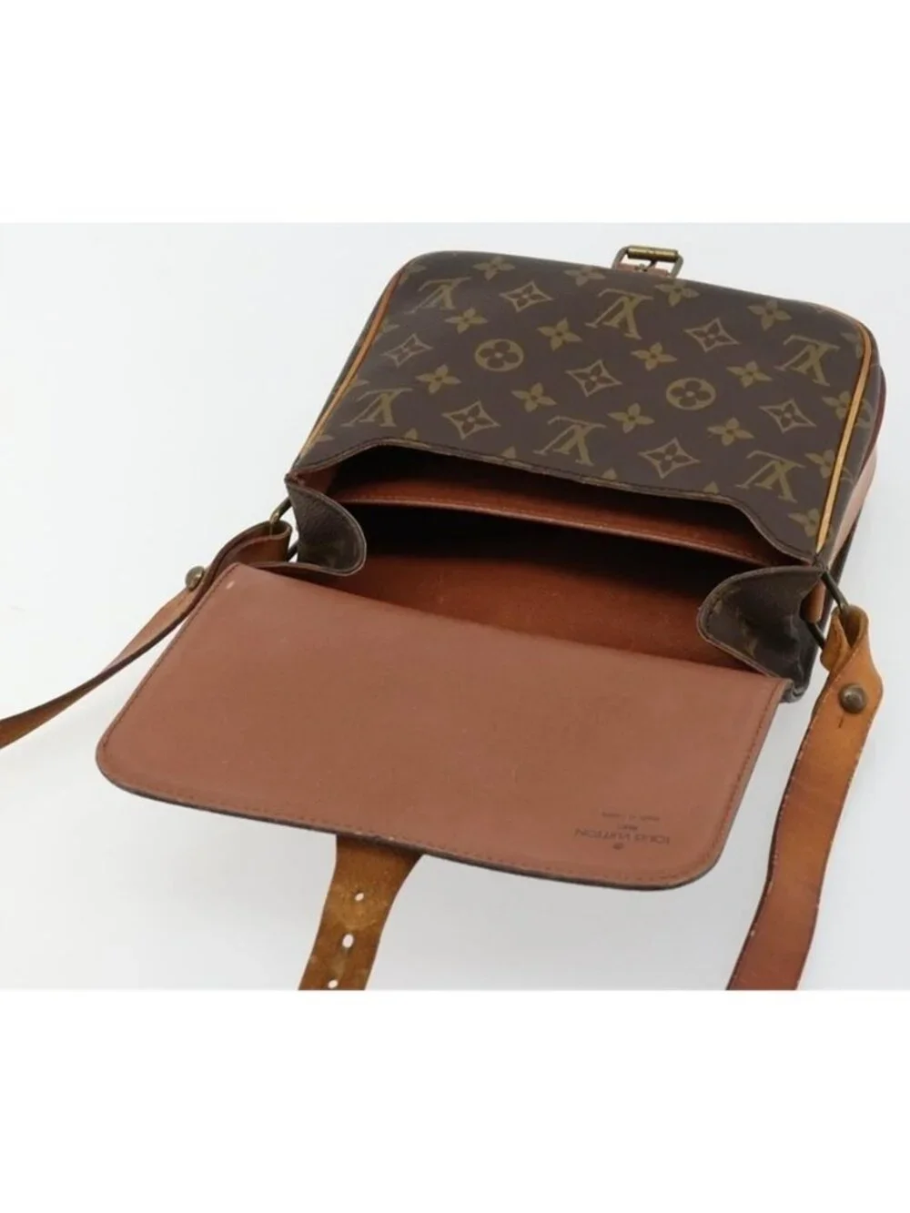 Authentic LOUIS VUITTON Monogram Cartouchiere MM Shoulder Bag M51253 LV